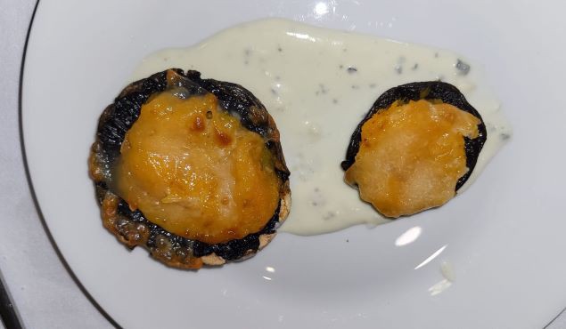 Champiñones rellenos de calabaza