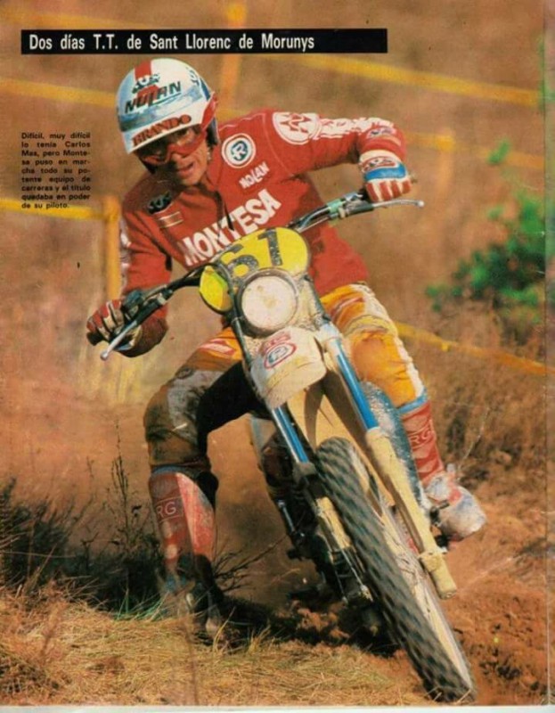 Carles Mas quan competia amb Montesa (anys 80) en els Dos Dies de Tot Terreny de Sant Llorenç