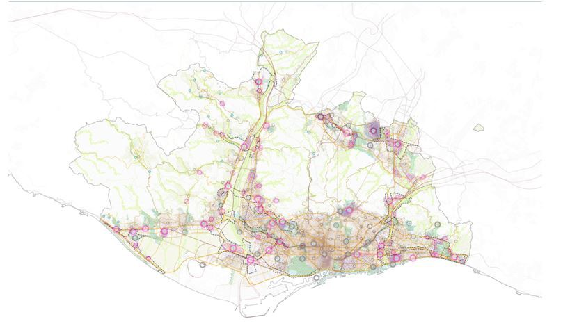 Las 16 áreas de nueva centralidad metropolitana