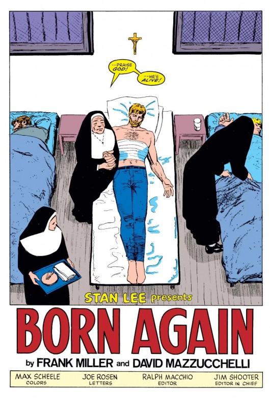 portada del cómic ‘Daredevil: Born Again’ de miller y mazzucchelli