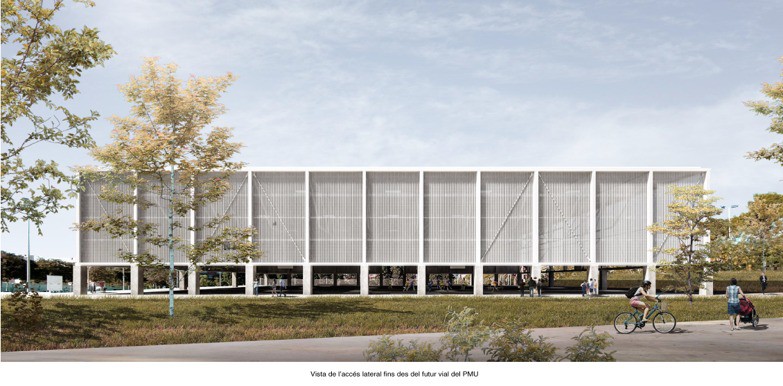 Render de la futura fachada del complejo deportivo