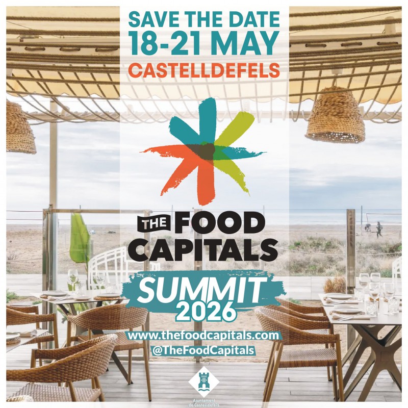 Cartel del encuentro 'Food Capitals Summit' de Castelldefels