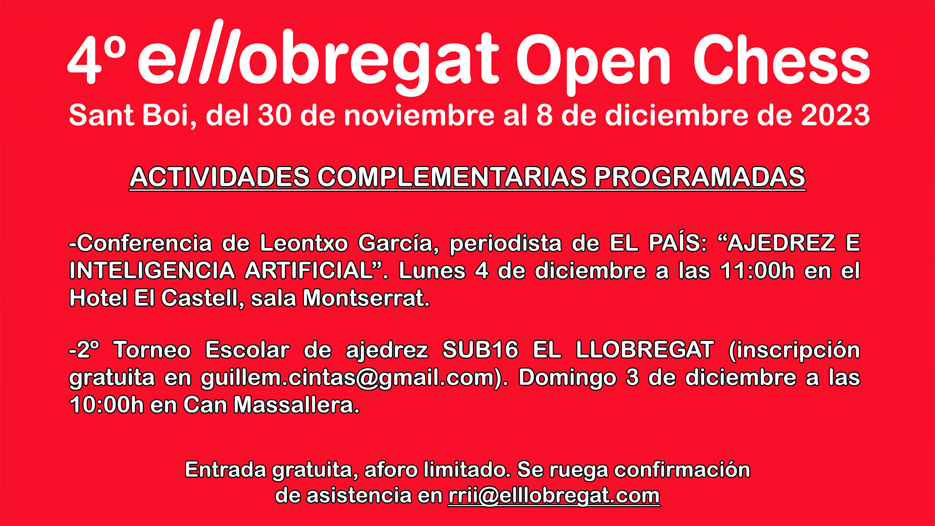 Chronicle of the 2nd school chess tournament SUB16 El Llobregat - El  Llobregat Open Chess Tournament